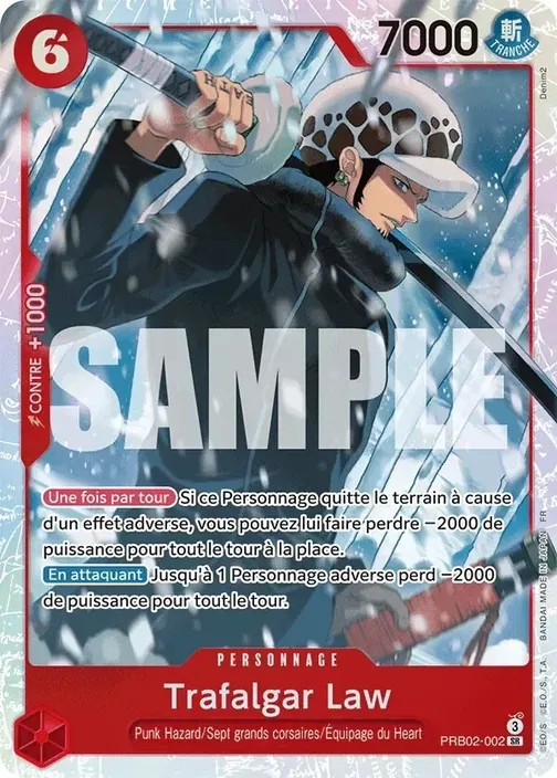 Carte One Piece française PRB02-002 Trafalgar Law