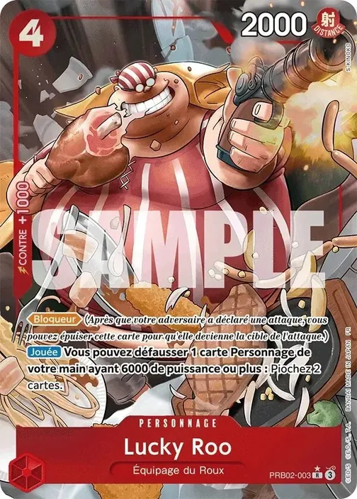 Carte One Piece française PRB02-003 Lucky Roo (version 2)