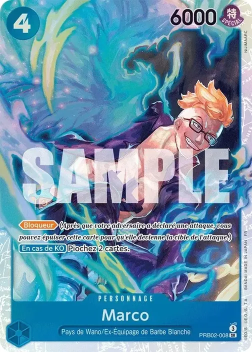 Carte One Piece française PRB02-008 Marco