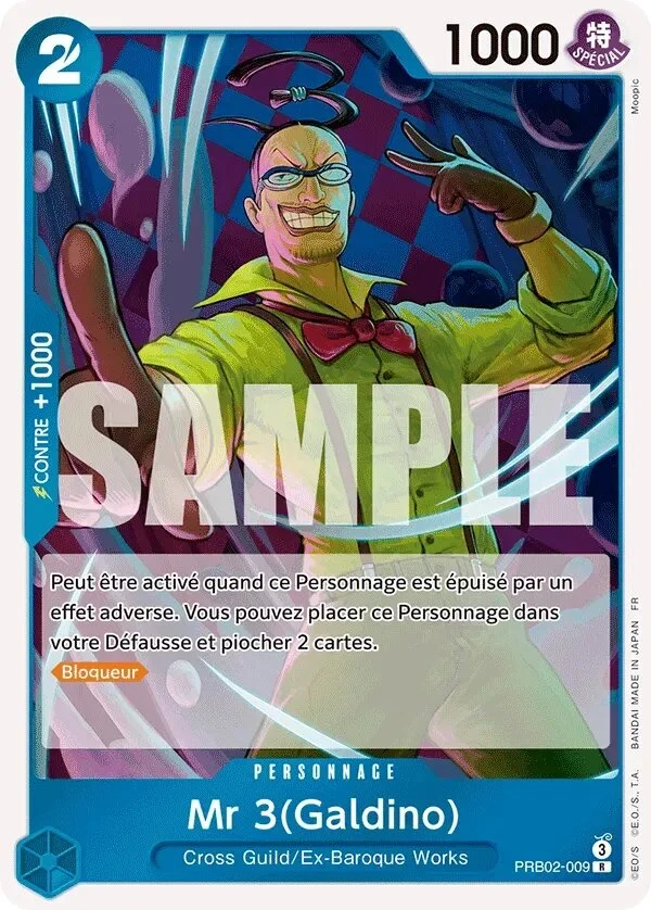 Carte One Piece française Mr 3(Galdino) PRB02-009 R