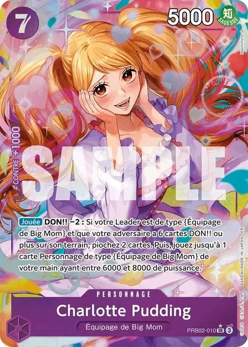 Carte One Piece française PRB02-010 Charlotte Pudding (version 2)