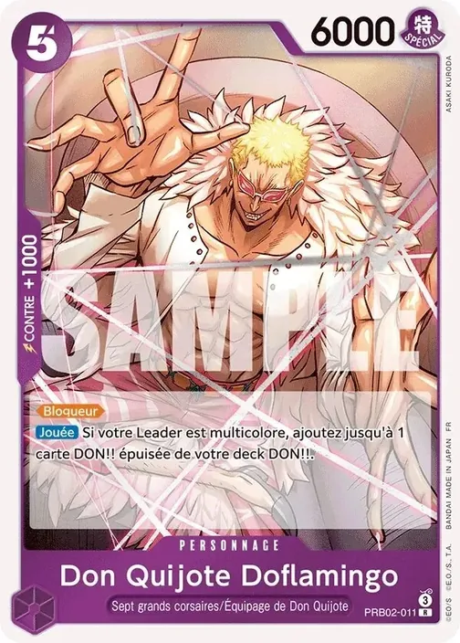 Carte One Piece française PRB02-011 Don Quijote Doflamingo