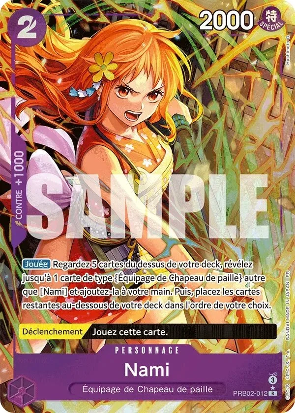 Carte One Piece française Nami PRB02-012 R