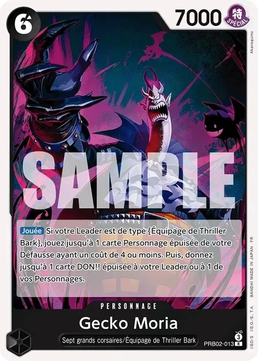 Carte One Piece française PRB02-013 Gecko Moria