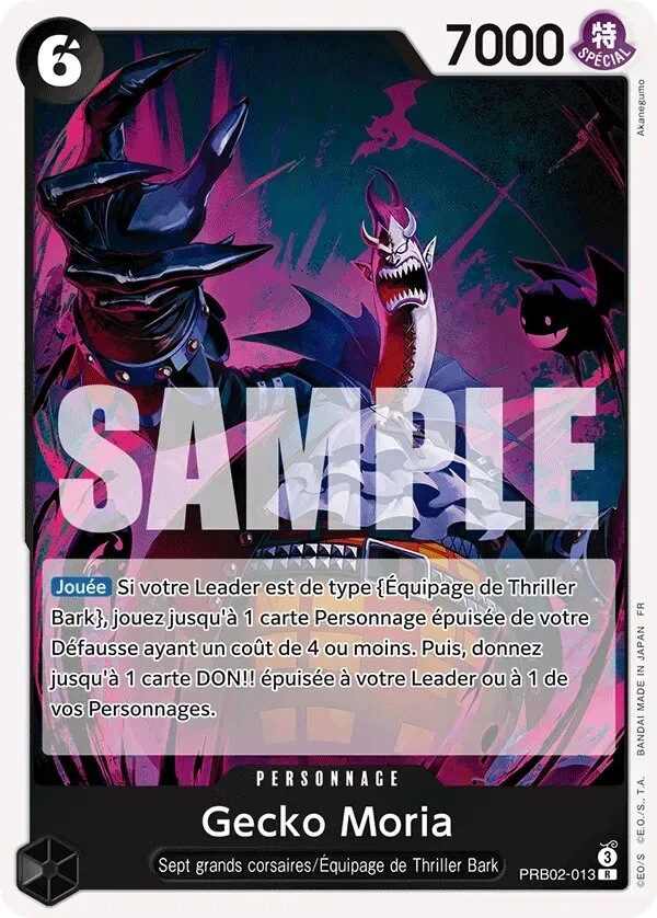 Carte One Piece française Gecko Moria PRB02-013 R