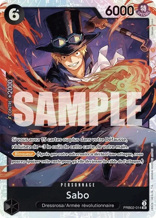 Carte One Piece française PRB02-014 Sabo