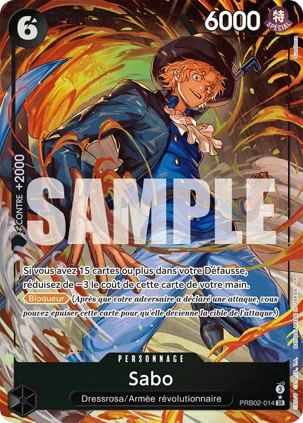 Carte One Piece française Sabo PRB02-014 SR