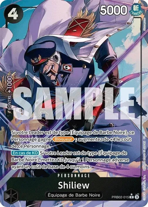 Carte One Piece française PRB02-015 Shiliew (version 2)