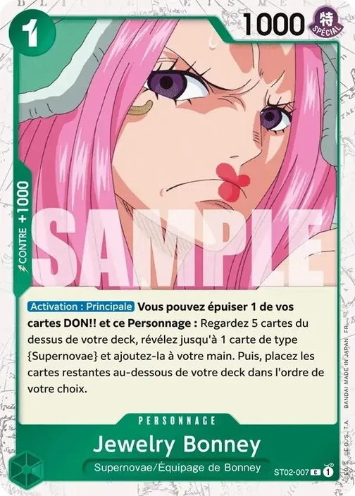 Carte One Piece française ST02-007 Jewelry Bonney (version 2)