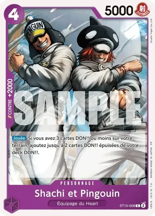 Carte One Piece française ST10-008 Shachi et Pingouin