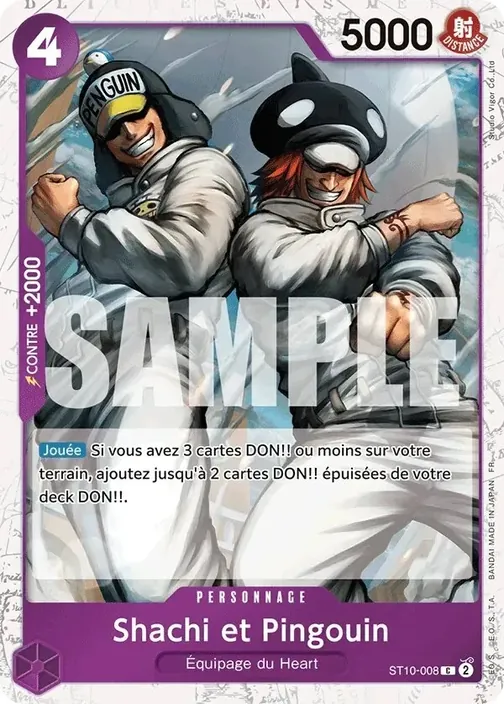 Carte One Piece française ST10-008 Shachi et Pingouin (version 2)