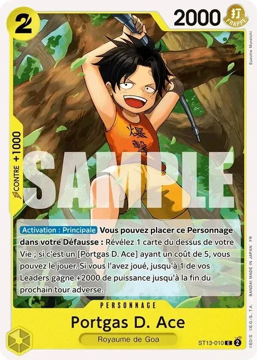 Carte One Piece française ST13-010 Portgas D. Ace