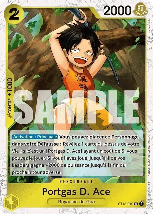 Carte One Piece française ST13-010 Portgas D. Ace (version 2)