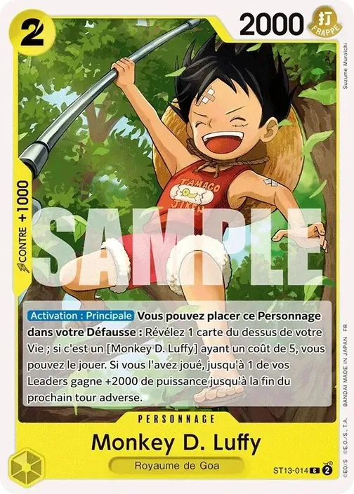 Carte One Piece française ST13-014 Monkey D. Luffy