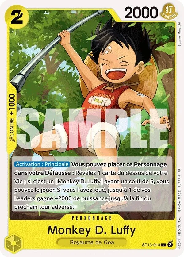 Carte One Piece française Monkey D. Luffy ST13-014 C
