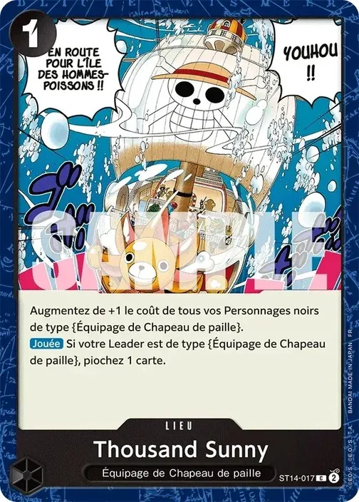 Carte One Piece française ST14-017 Thousand Sunny