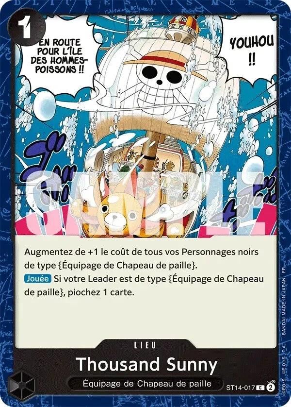 Carte One Piece française Thousand Sunny ST14-017 C