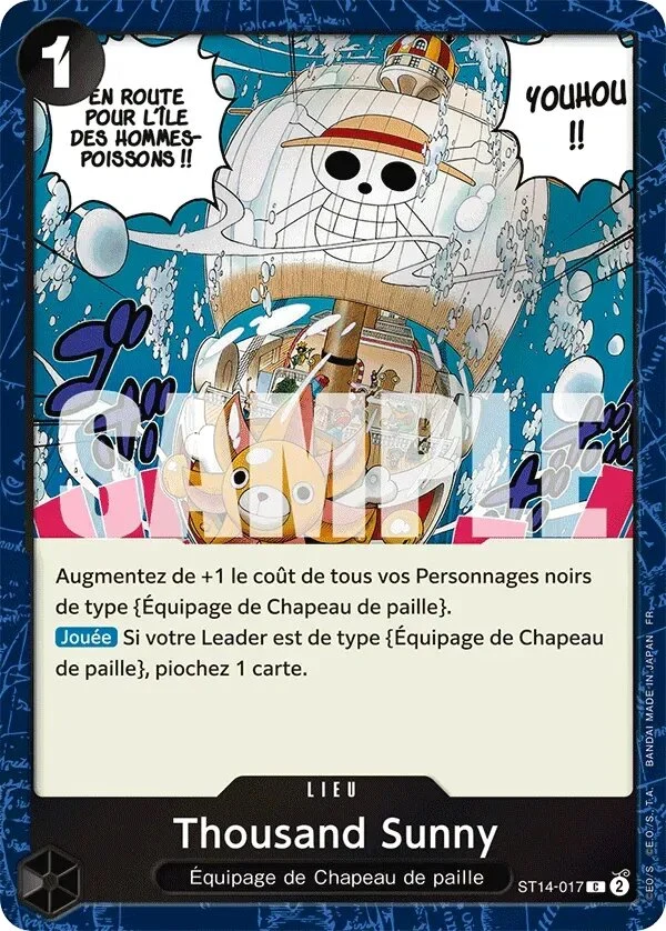 Carte One Piece française Thousand Sunny ST14-017 C