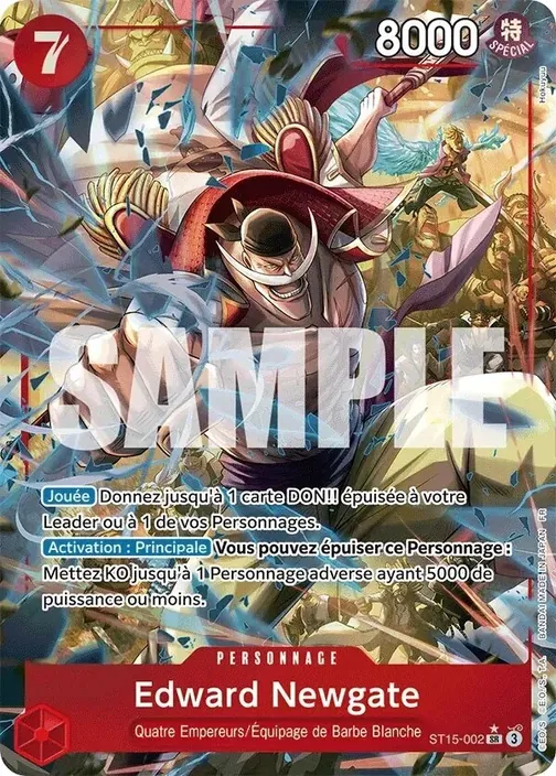 Carte One Piece française ST15-002 Edward Newgate (version 2)