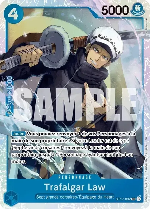 Carte One Piece française ST17-002 Trafalgar Law