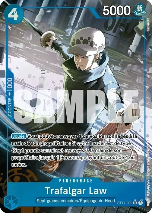 Carte One Piece française ST17-002 Trafalgar Law (version 2)