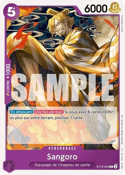 Carte One Piece française ST18-003 Sangoro