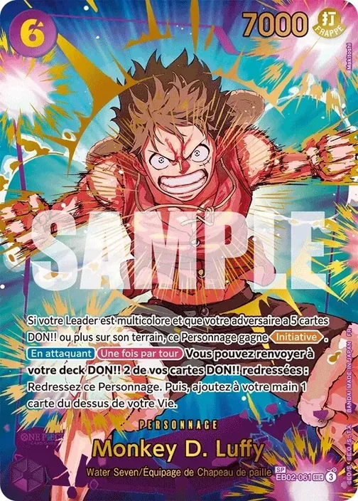 Carte One Piece française EB02-061 Monkey D. Luffy (version 2)
