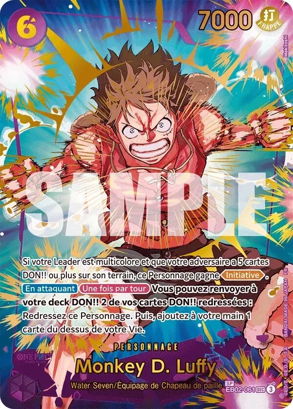 Carte One Piece française Monkey D. Luffy EB02-061 SP