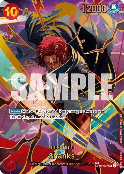 Carte One Piece française OP06-007 Shanks (version 2)