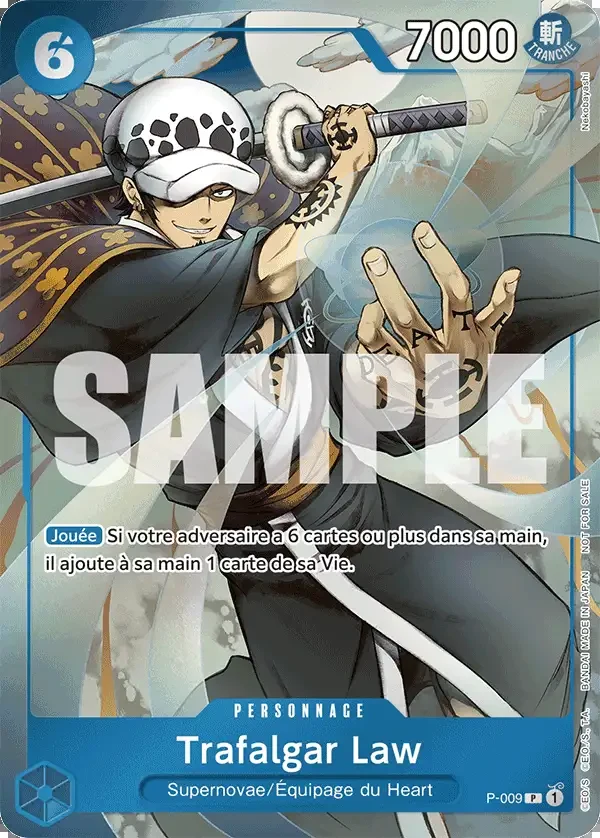 Carte One Piece française Trafalgar Law P-009 P