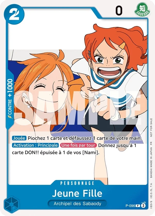 Carte One Piece française Jeune Fille P-096 P