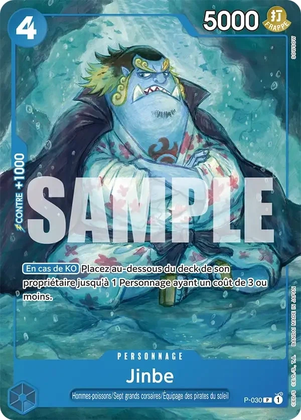 Carte One Piece française Jinbe P-030 P