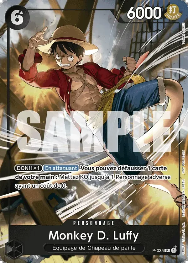 Carte One Piece française Monkey.D.Luffy P-035 P