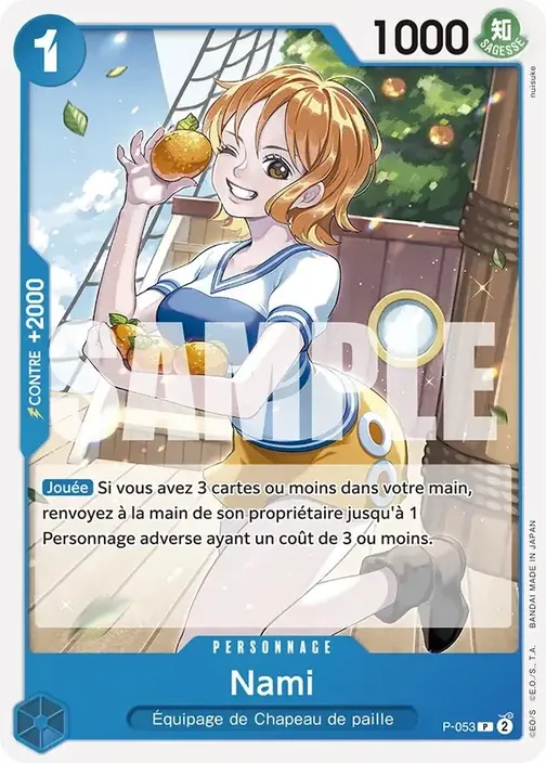 Carte One Piece française P-053 Nami (version 2)
