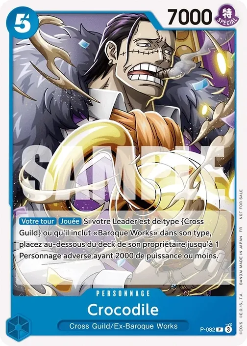 Carte One Piece française P-082 Crocodile