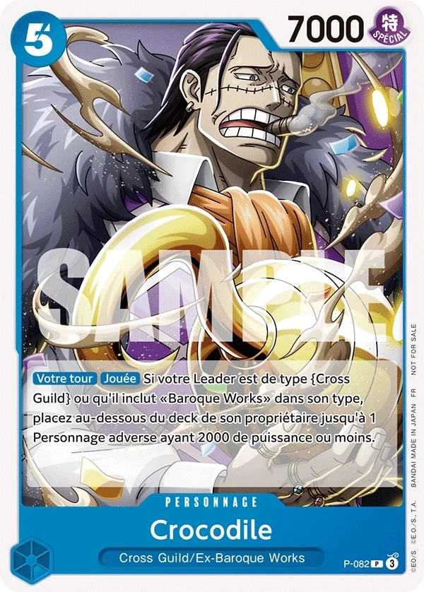 Carte One Piece française Crocodile P-082 P