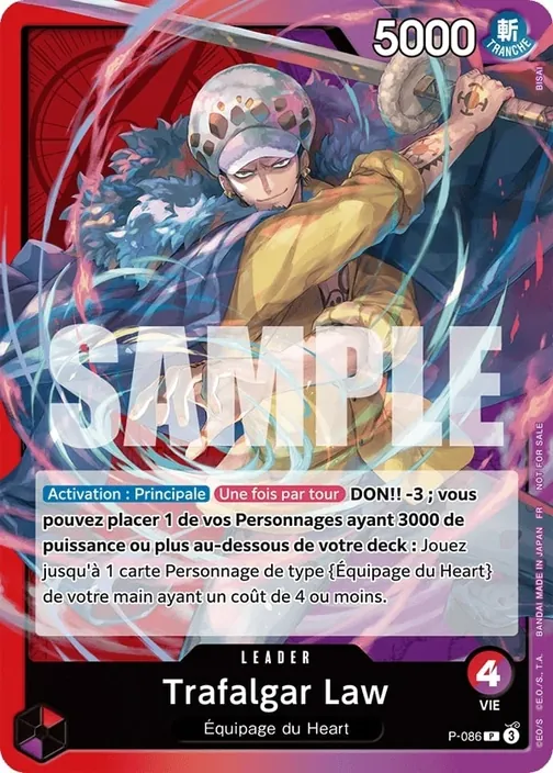 Carte One Piece française P-086 Trafalgar Law