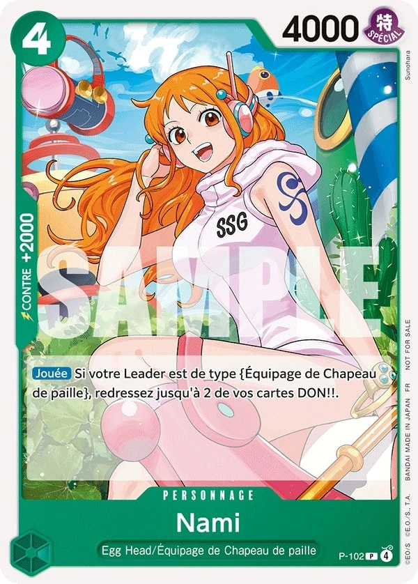 Carte One Piece française Nami P-102 P