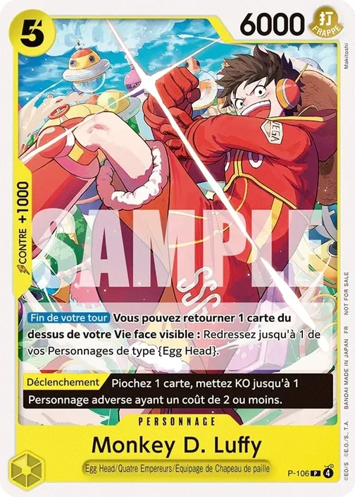 Carte One Piece française P-106 Monkey D. Luffy