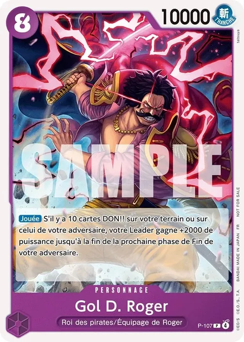 Carte One Piece française P-107 Gol D. Roger