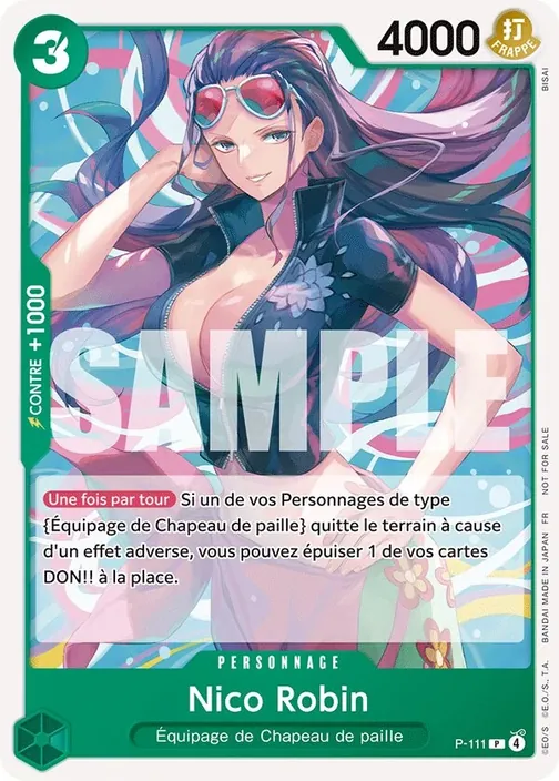 Carte One Piece française P-111 Nico Robin