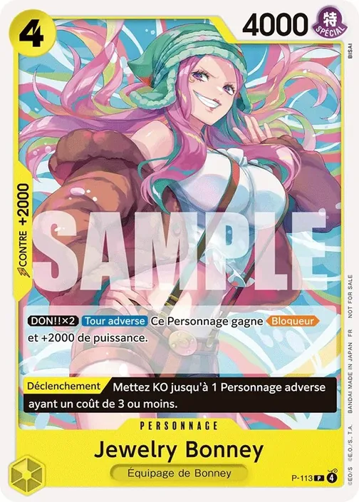 Carte One Piece française P-113 Jewelry Bonney