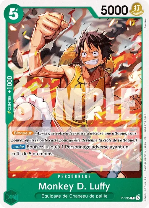 Carte One Piece française P-135 Monkey D. Luffy
