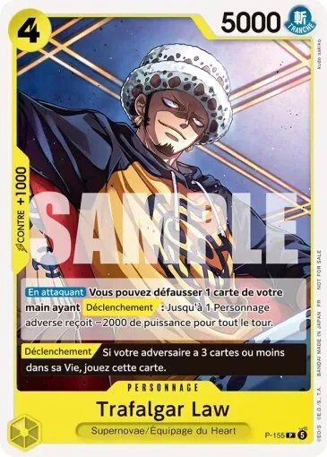 Carte One Piece française Trafalgar Law P-155 P