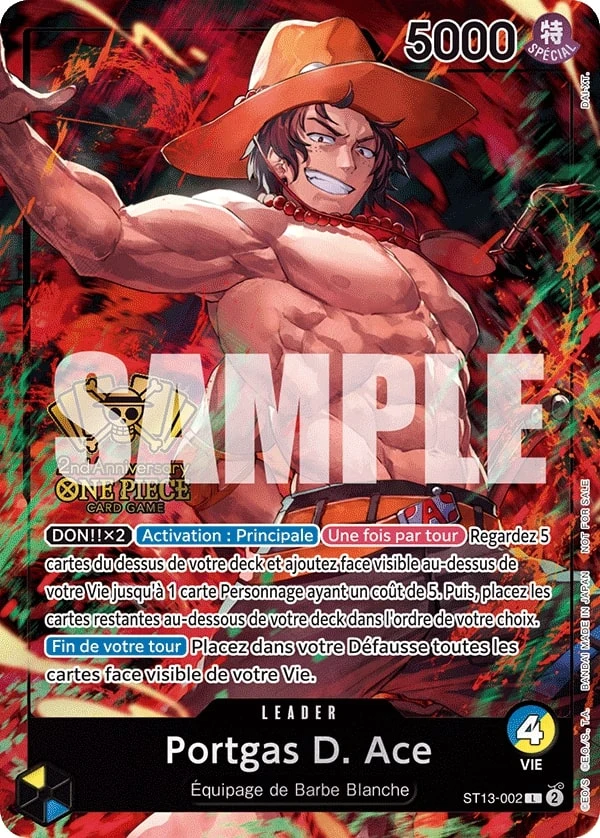 Carte One Piece française Portgas.D.Ace ST13-002 L