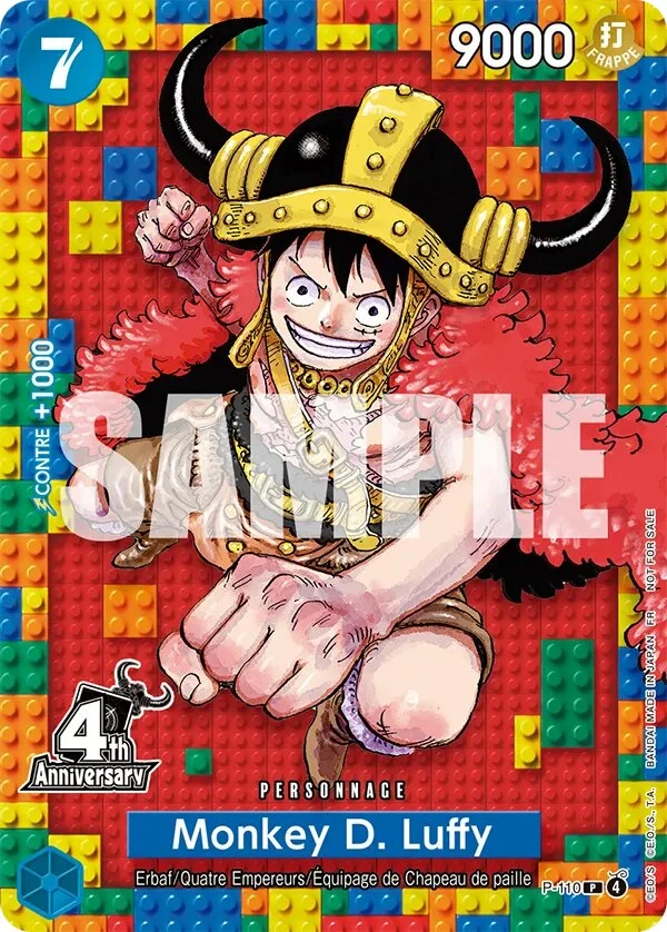Carte One Piece française Monkey D. Luffy P-110 P