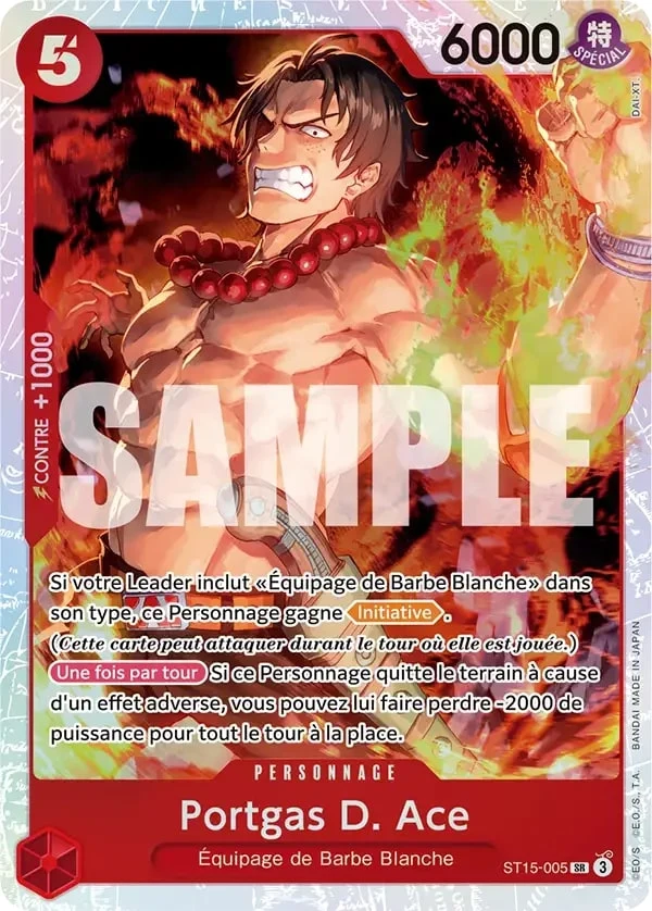 Carte One Piece française Portgas.D.Ace ST15-005 SR
