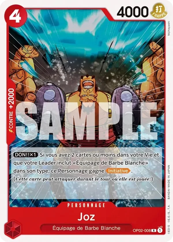 Carte One Piece française Joz OP02-008 R