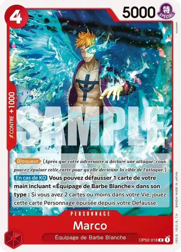 Carte One Piece française Marco OP02-018 R