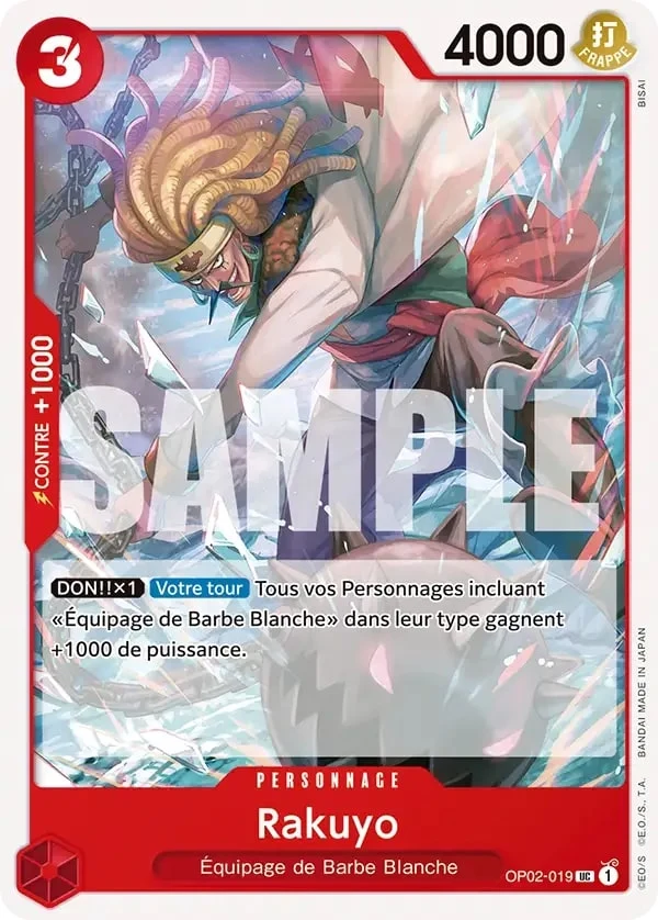 Carte One Piece française Rakuyo OP02-019 UC
